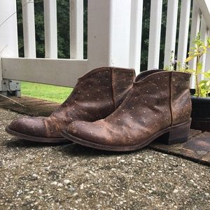 Brown cowboy boots